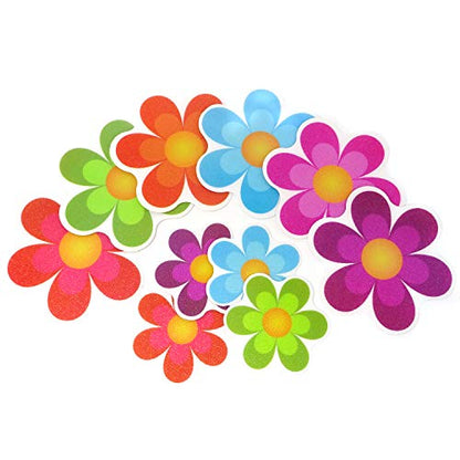 Honbay 10PCS Colorful Adhesive Decals Non Slip Bathtub Stickers for Slippery Surfaces
