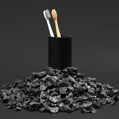 Matte Black Bathroom Tumbler Cup For Vanity Countertops, Also Great As Pencil Pen Holder and Makeup Brush Holder. - color: Matte Black