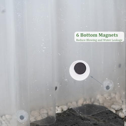 75 Inch Shower Curtain Liner with 6 Magnets, Clear Vinyl Plastic Waterproof Heavy Duty 72x75 Shower Liner Long for Tall Bathroom, No Smell with Rustproof Grommets - color: 8g-clear, size: 72"W x 75"L (Pack of 1)