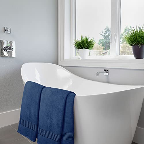 Utopia Towels Luxurious Bath Towels Set, 27x54 in, 4 Pack, Soft, Navy | Soft Luxurious Ring Spun Cotton Bath Towels - Lightweight, Highly Absorbent, Quick-Drying, Ideal for Daily Use - color: Navy