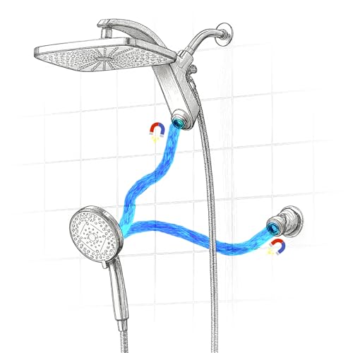 Magnetic Shower Head Holder for BOZYBO 460311 Shower Head Combo - color: Silver