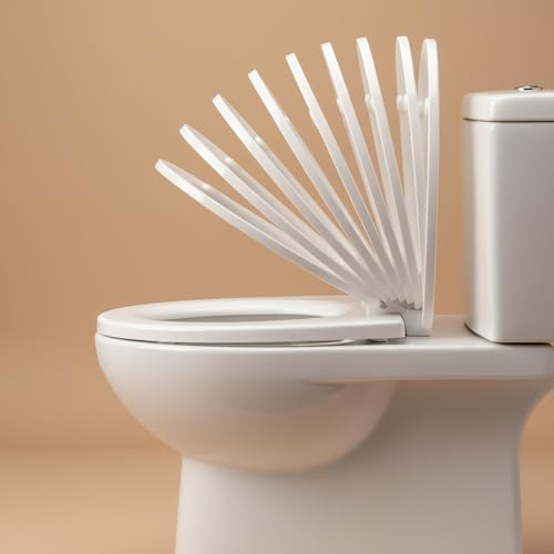 V-Shape Toilet Seat, Soft Close, Quick Release, White PP | Premium polypropylene resists stains, yellowing, cracking, fading, and everyday wear for dependable long-term performance