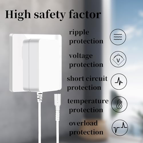 Charger for kHelfer Kh8 Electric Spin Scrubber,Compatible with kHelfer Kh1 Pro Kh2 Pro KH8W KH8B KH8G Electric Spin Scrubber Power Adapter Cord