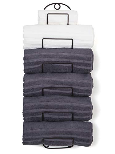 Towel Racks for Bathroom Wall Mounted Metal Wine Rack Towel Shelf Towel Holder for Bath Bronze - color: Bronze
