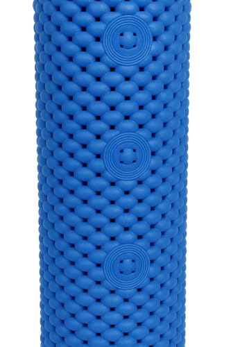 Bathtub and Shower Soft Waffle Cushioned Texture Spa Bathroom Shower and Bath Mat Non Slip 27.5" x 16" with Suction Cups and Drain Holes (Blue) - color: Blue