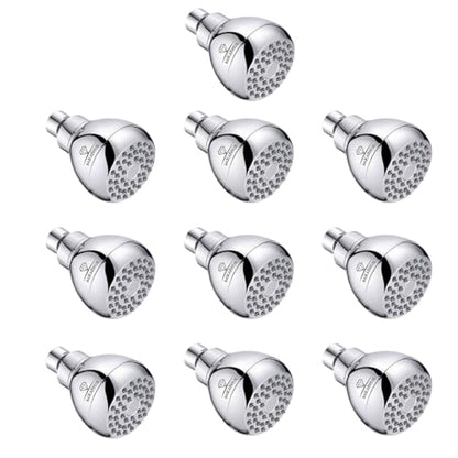 1.8 GPM High Pressure Shower Head 3 Inches Showerhead Chrome with Adjustable Swivel Joint Best Pressure Boosting Wall Mount Fixed Bathroom Showerhead For Low Flow Showers Anti-clog leak 10Pcs - color: 10Pcs