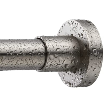 Shower Curtain Rod Tension- Never Rust No Drill Non-Slip Spring Tension Shower Rod, 43-73 inches 304 Stainless Steel, Brushed Nickel - color: Brushed Nickel, size: 43-73 Inches