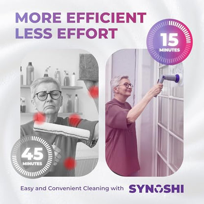 SYNOSHI PRO Electric Spin Scrubber Magic Melamine Sponge Set of 3 | for Bathroom & Shower Cleaning Brush, Kitchen Brush Head For Power Scrubber - Magic Sponges