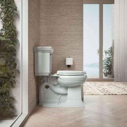 KOHLER 4639-RL-95 Cachet ReadyLatch Round Toilet Seat Soft Close, Ice Grey - color: Ice Gray, size: Round
