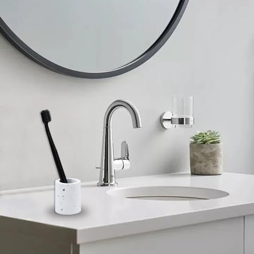 Drying Stone Toothbrush Holder, Diatomite Toothbrush Holders | Bathrooms, Quick Drying Diatomaceous Earth Bathroom Sink Organizer, Electric Brush and Toothpaste Holder Cup (Starry sky) - style: Starry sky