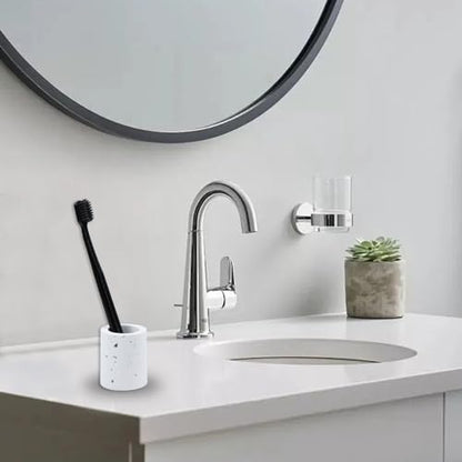 Drying Stone Toothbrush Holder, Diatomite Toothbrush Holders | Bathrooms, Quick Drying Diatomaceous Earth Bathroom Sink Organizer, Electric Brush and Toothpaste Holder Cup (Starry sky) - style: Starry sky