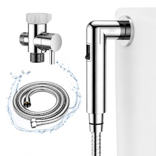 Handheld Bidet Sprayer for Toilet - Bum Gun Bidet Sprayer Kit with Adjustable Pressure, Bathroom Bidet Attachment, Cloth Diaper Sprayer, Feminine Wash, Easy Install - style: NYLON NUT