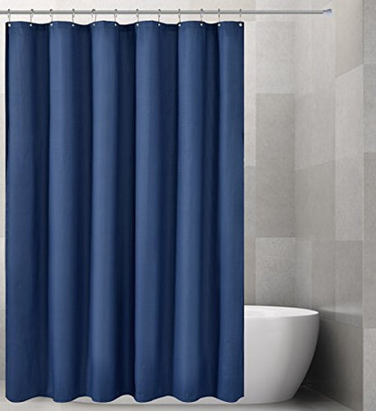 Barossa Design Soft Microfiber Fabric Shower Liner or Curtain, Hotel Quality, Machine Washable, Water Repellent, Navy Blue, 70 x 72 inches - color: Navy Blue, size: 70"W x 72"L (Pack of 1)