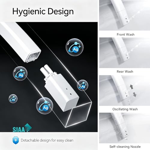 R&T V303 Electric Bidet Seat, Auto-Open Elongated Toilet Seat, Instant Warm Water, Adjustable Heated Seat, Air Dryer, Night Light, Remote Control, Bidet Attachment for Toilet - color: V303 ● Luxy/Auto Open
