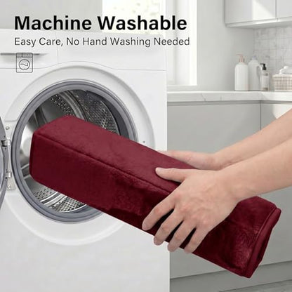 Bathroom Rugs Set 3 Piece, Memory Foam Bath Rugs, Non Slip Washable Bathroom Rug Set, Extra Soft Absorbent Bath Mats with U-Shaped Toilet Rug, Burgundy - color: Burgundy