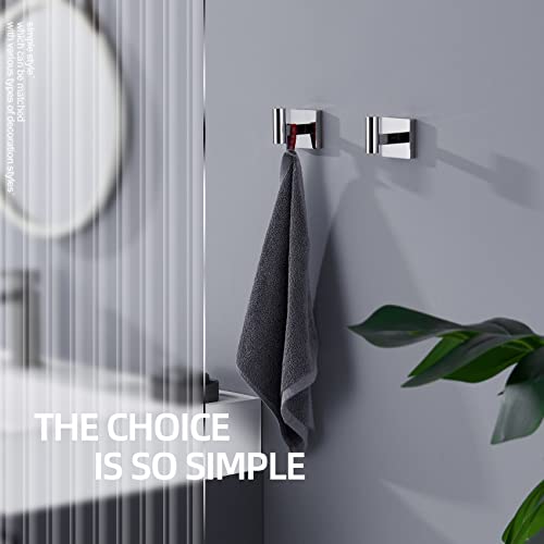 KOKOSIRI Robe Hook Bathroom Towel Coat Hooks for Bath Kitchen Wall 2 Pack Chrome Stainless Steel B1013CH-P2 - color: Polished Chrome, size: 2 Pack