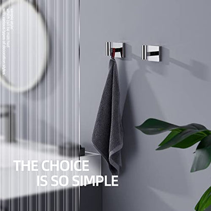 KOKOSIRI Robe Hook Bathroom Towel Coat Hooks for Bath Kitchen Wall 2 Pack Chrome Stainless Steel B1013CH-P2 - color: Polished Chrome, size: 2 Pack
