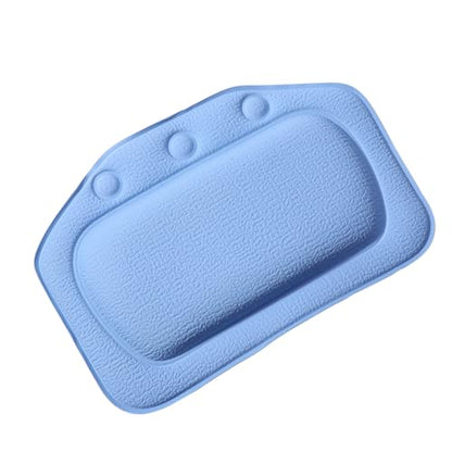 Outanaya PVC Bath Cushion with Strong Suction Cups Non-Slip Spa Pillow for Bathtub Comfortable Dark Blue Tub Headrest Easy to Clean and Supportive for Relaxing Bath