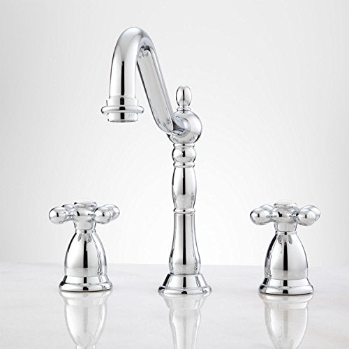 Signature Hardware 329417 Victorian Widespread Bathroom Faucet - Cross Handles