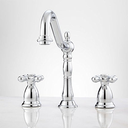 Signature Hardware 329417 Victorian Widespread Bathroom Faucet - Cross Handles