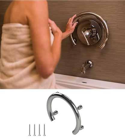 Accent Ring 13" Circular ADA Grab Bar - Polished Chrome, 500 Lbs | Ring-style designer grab bar, decorative and safety-rated, 500 lbs - color: Polished Chrome