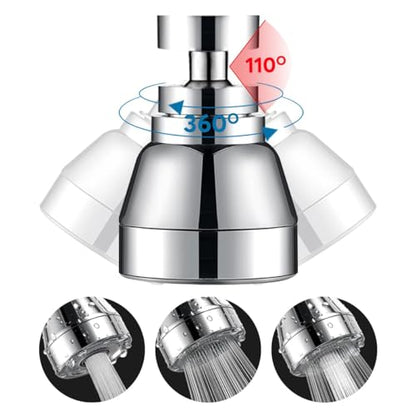 Kitchen Faucet Spray Head, Solid Brass and Stainless Steel, 360 Degree Rotatable Aerator – 3 Flow Mode Adjustable, High Pressure Booster, Anti-Splash, Water Saving Faucet Sink (All copper) - style: all copper
