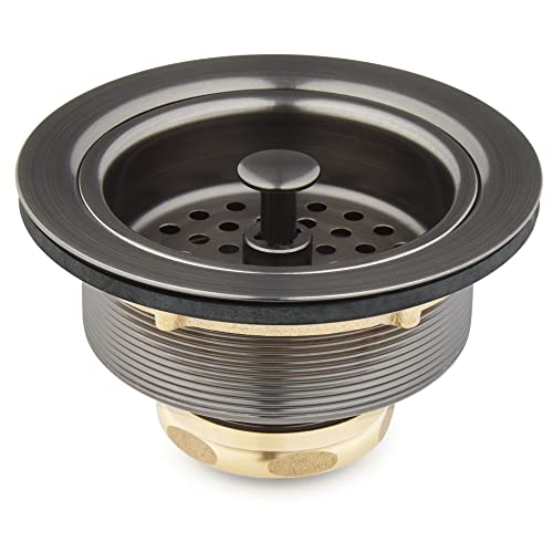 Signature Hardware 482759 4-1/2" Basket Strainer with Tailpiece - color: Gunmetal