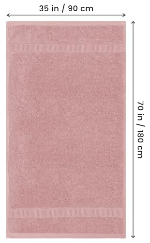 Utopia Towels Jumbo Bath Sheets, 2 Pack, 35x70 in, 600 GSM Cotton, Dusty Pink - color: Dusty Pink, size: 2 Piece Bath Sheet