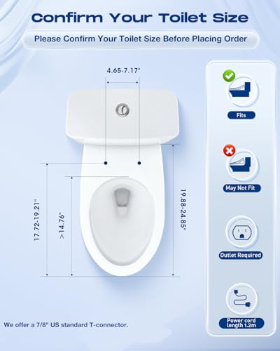 Sosh Electric Bidet Toilet Seat With Remote, Auto Open Lid, Elongated | Dryer, Feminine and Rear Wash, Self-Cleaning Nozzle, Adjustable Angle & Pressure, Eco, Night Light, Slow Close, Wider Seat
