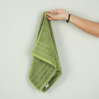 6 Piece Hand Towels Set 16 x 28 Inches, Green | 100% Cotton, Lighter Weight, Quick to Dry, 16 x 28 Inches, Super Soft & Absorbent, Perfect for Bathroom & Kitchen - color: Forest Green