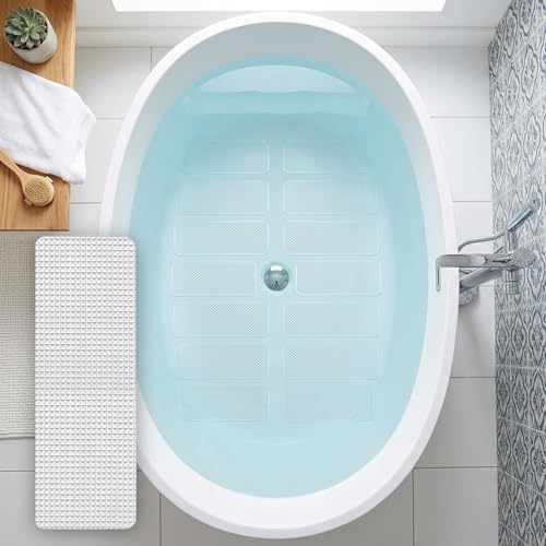 24-Piece Non-Slip Shower Floor Stickers, Extra-Large (XXL) Safety Anti-Slip Decals for Bathtubs, Shower Floors, and Stairs - Scraper Included - color: Rectangle