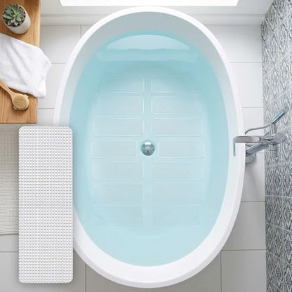 24-Piece Non-Slip Shower Floor Stickers, Extra-Large (XXL) Safety Anti-Slip Decals for Bathtubs, Shower Floors, and Stairs - Scraper Included - color: Rectangle