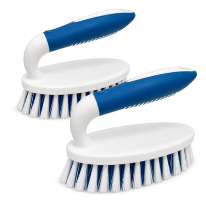 Scrub Brush, 2 Pack Household Cleaning Brushes with Stiff Bristles, Scrubbing Brush for Carpet, Shower, Bathtub, Kitchen, Pool Tile, Bathroom Scrubber | Heavy Duty Scrubbing Brush for Carpet, Shower, Bathtub, Kitchen, Pool Tile, Bathroom Scrubber - size: