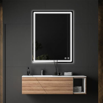 LED Bathroom Mirror with Lights, Anti-Fog, Dimmable, Lighted Bathroom Vanity Mirror for Wall, UL-Certified (36 x 28) - size: 28"L x 36"W