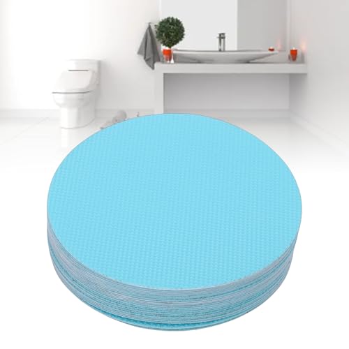TARSHYRY 24 Pcs Slip Shower Sticker Premium PEVA Non Slip Stickers for Bathtub Shower Stairs Blue with Easy Install Adhesive for Bathroom Boat Safety Traction Pads - color: Blue