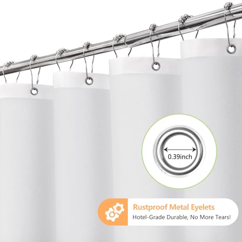 Seenus Soft Microfiber Stall Shower Curtain with Waterproof TPU Backed, 36 x 72 Inch White Small Shower Curtain Liner with 2 Large Magnets, Washable Cloth Bathroom Shower Stall Curtain Lightweight - color: White, size: 36"W x 72"L (Pack of 1)