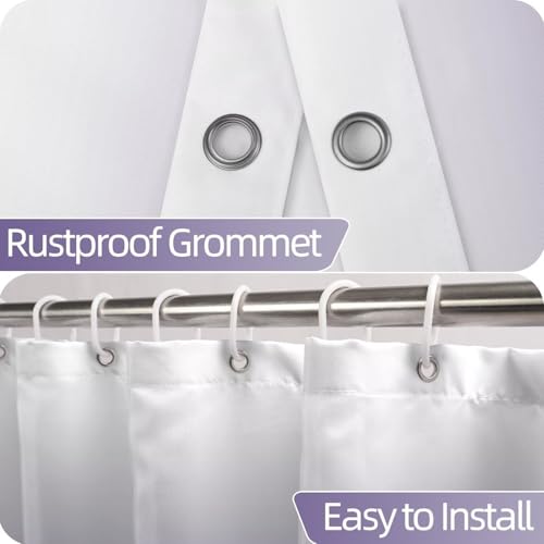 Ombre Lavender Stall RV Shower Curtain with Hooks 36x72inches | Machine Washable Waterproof, Modern Solid Boho Gradient, Bathroom Dorm Hotel Room Divider, Easy to Install, Window Curtain - color: Lavender, size: 36"W x 72"L (Pack of 1)