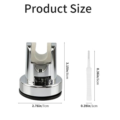 Shower Head Holder, No Drill Strong Suction Cup Shower Head Bracket, Adjustable Height & Angle Wall Mount for Handheld Showerhead, Reusable Tool-Free