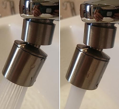 Brushed Nickel Rotate Sink Faucet Aerator.kitchen,bathroom faucet nozzle aerator,faucet extender, 360 degree swivel dual flow sprayer for sink tap head. - color: Brushed Nickel