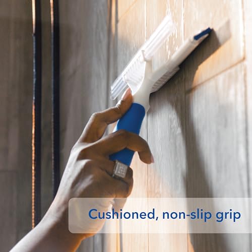 Unger Professional Connect and Clean 10” Glass and Tile Shower Squeegee, Compatible with Standard Threaded Pole, 2-in-1 Bathroom Cleaning Supplies, Cleaner for Showers and Mirrors, Streak-Free Results - style: 10” Glass & Tile Squeegee
