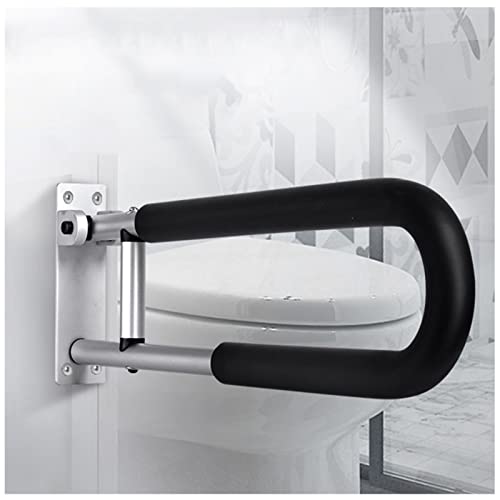Bathroom Handicap Grab Bars Rails Foldable Toilet Safety Handrail 23.6 Inch Hand Support Rail Wall Mounted Bath Grips for Disabled Elderly Pregnant Woman Senior,with