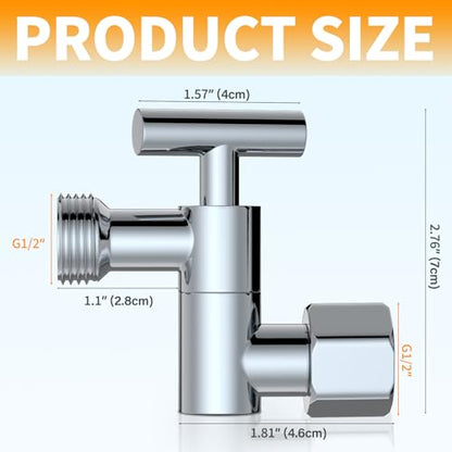 All Metal Shower Head Elbow Adapter - Chrome | Adjustable Shower Head Extension Adapter Shower Arm Extension Connector for Showerhead, Wall Mounted - color: Chrome