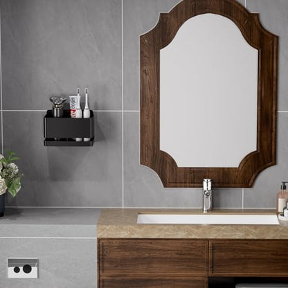 Electric Toothbrush Holder, Wall Toothbrush Holder Bathroom，2 Slot | Made of aluminum; no drilling ; suitable for use in bathrooms, kitchens, and studies. - size: Double slot