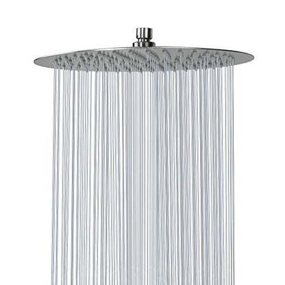 NearMoon Rain Shower Head, Ultra-Thin Design-Pressure Boosting, Awesome Some Experience, High Flow Stainless Steel Rainfall Head (12 Inch, Brushed Nickel) - color: Brushed Nickel, size: 12 Inch