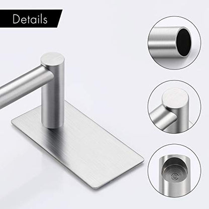 KES Adhesive Towel Bar 9-Inch No Drill Towel Bar Towel Rack for Kitchen SUS304 Stainless Steel Brushed Finish, A7000S23-2 - color: Grey (Brushed Finish), size: 9 Inch