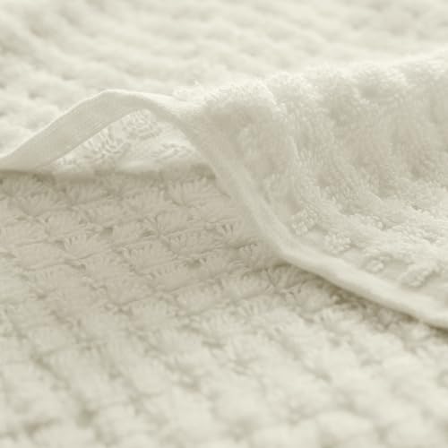 BOLL & BRANCH Turkish Waffle Hand Towel Set, Cream | Set of 2 - 100% Organic Turkish Cotton - Lightweight Breathable Absorbent Luxury Spa Waffle Hand Towels - color: Cream, style: Turkish Waffle
