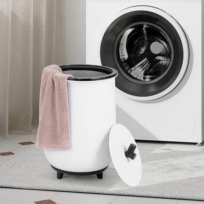 ERGOMASTER Towel Warmer Bucket, Heated Towel Warmer, Electric Towel Heater with Temperature Control and Timer, 23L Large Capacity Freestanding Hot Towel Warmer for Bathroom Spa Salon Hotel (Black) - color: Black