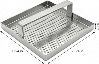 7 3/4 Inch Floor Drain Strainer Basket, Commercial Drain Catcher with Handle | Debris Basket for Restaurant Kitchen Floor Drains | Clog Prevention Strainer | NSF (Depth: 3/4 in.) - size: Depth: 3/4 in.