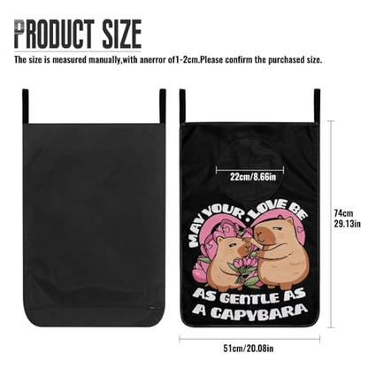 ZOUTAIRONG Capybara Print Hanging Hamper Laundry Bag Cute Laundry Baskets Over Door Laundry Hamper Space Saving Storage Organizers Clothes Hampers - color: Capybara