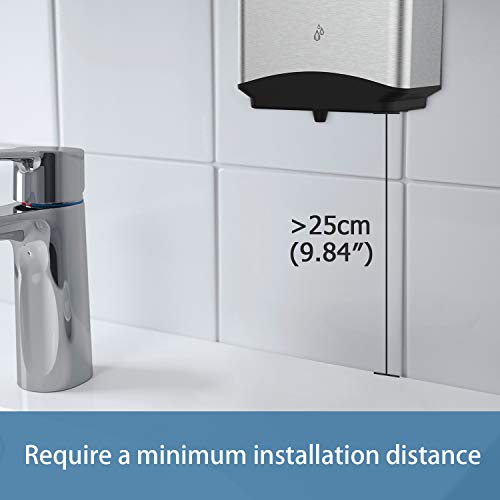 AIKE Heavy Duty Automatic Soap Dispenser,37oz for Bathroom,Brushed Steel | 5-Level and Savety Key for Commercial(4*AA Batteries Not Included),Screw Wall Mount for Space-Saving,Stainless Steel AK1206 - color: Brushed Stainless Steel